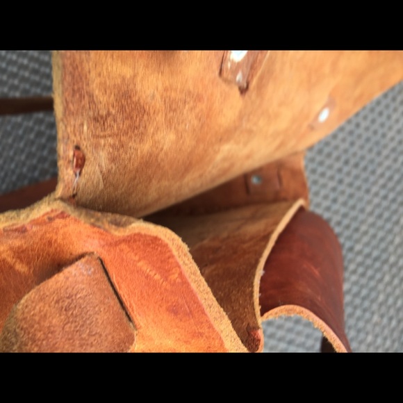 Vintage Brown Leather Crossbody Bag Fall Boho - Picture 8 of 10